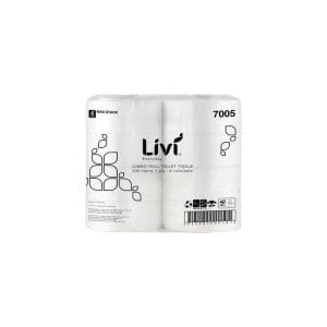 Livi Basics Jumbo Toilet Rolls 1Ply 500m (7005) CTN/8