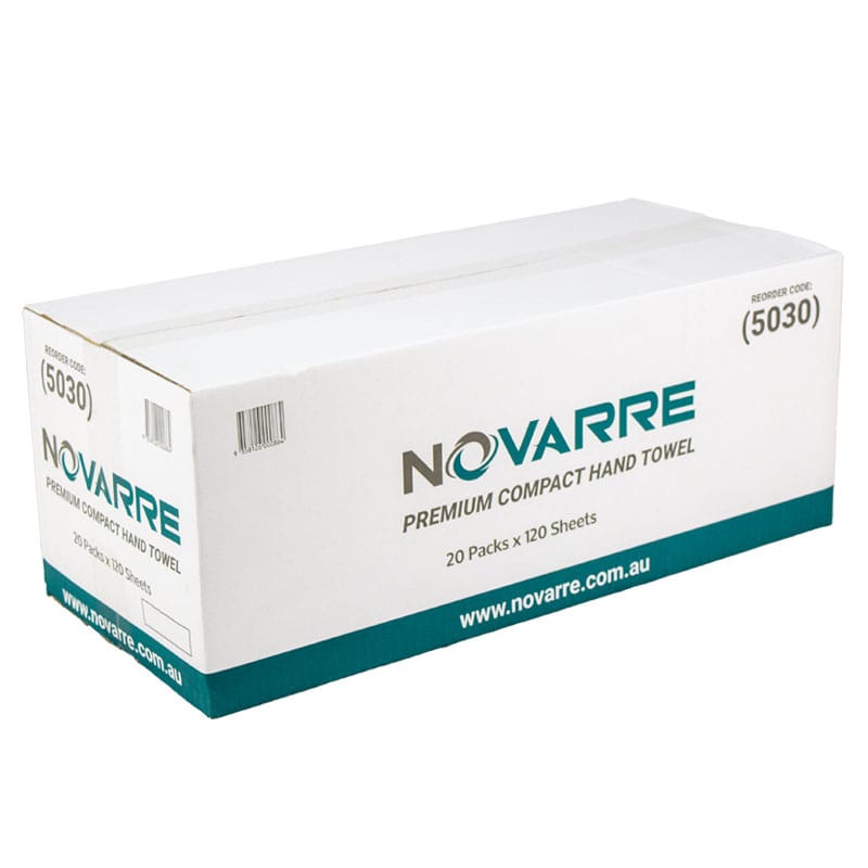 Novarre Premium Compact Interleaved Hand Towel 120 Sheets x 20 (5030)