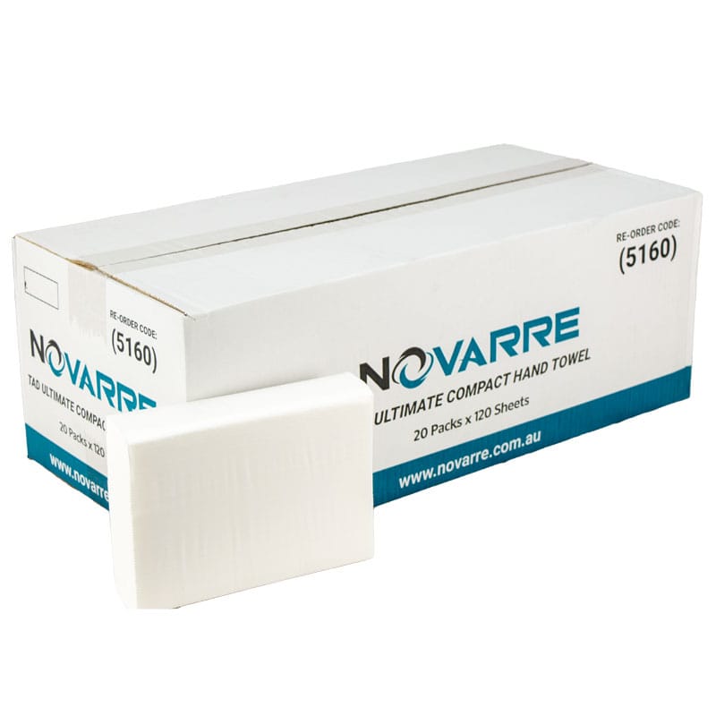 Novarre Ultimate TAD Compact Hand Towel 20x120 Sheets (5160)