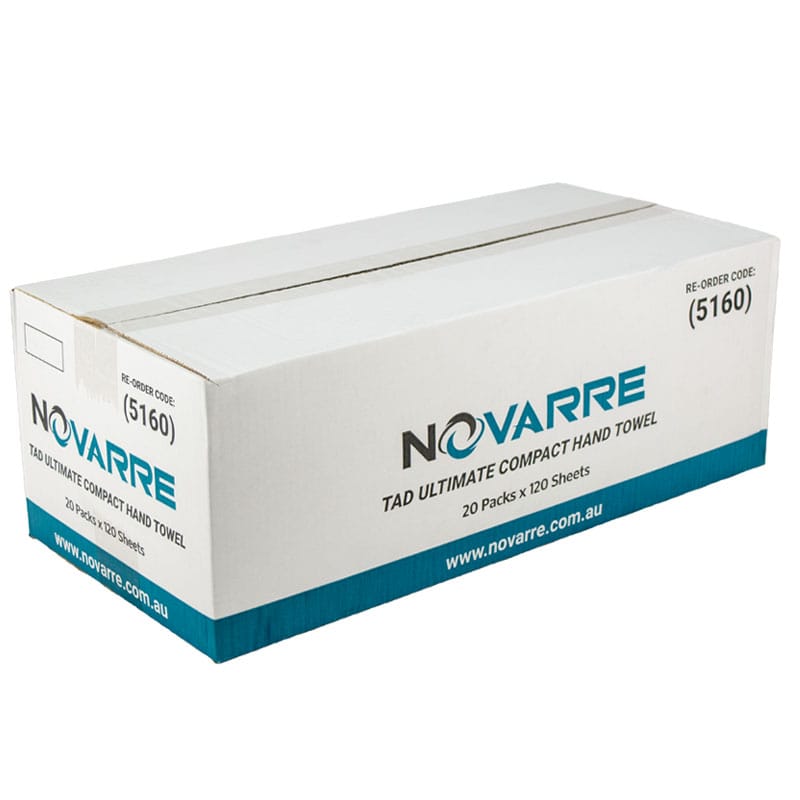 Novarre Ultimate TAD Compact Hand Towel 20x120 Sheets (5160)