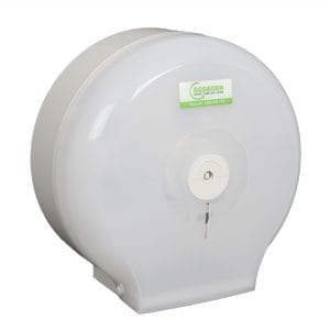 Livi Single Jumbo Toilet Roll Dispenser White Plastic