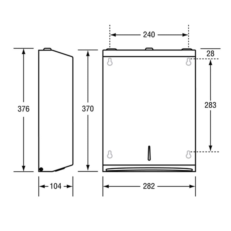 Multifold Paper Towel Stainless Steel Dispenser