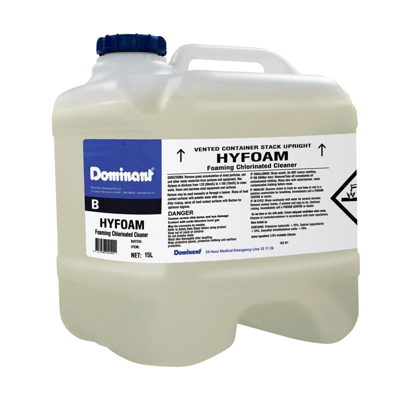 Dominant Hyfoam AQIS Approved Chlorinated Cleaner