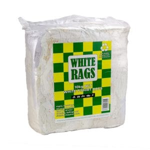 Soft Knit Pure White Singlet Rags 10kg