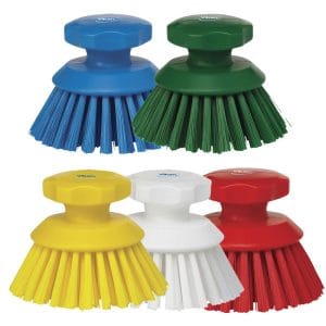 Vikan Round Scrub Brush Stiff Bristle 13cm