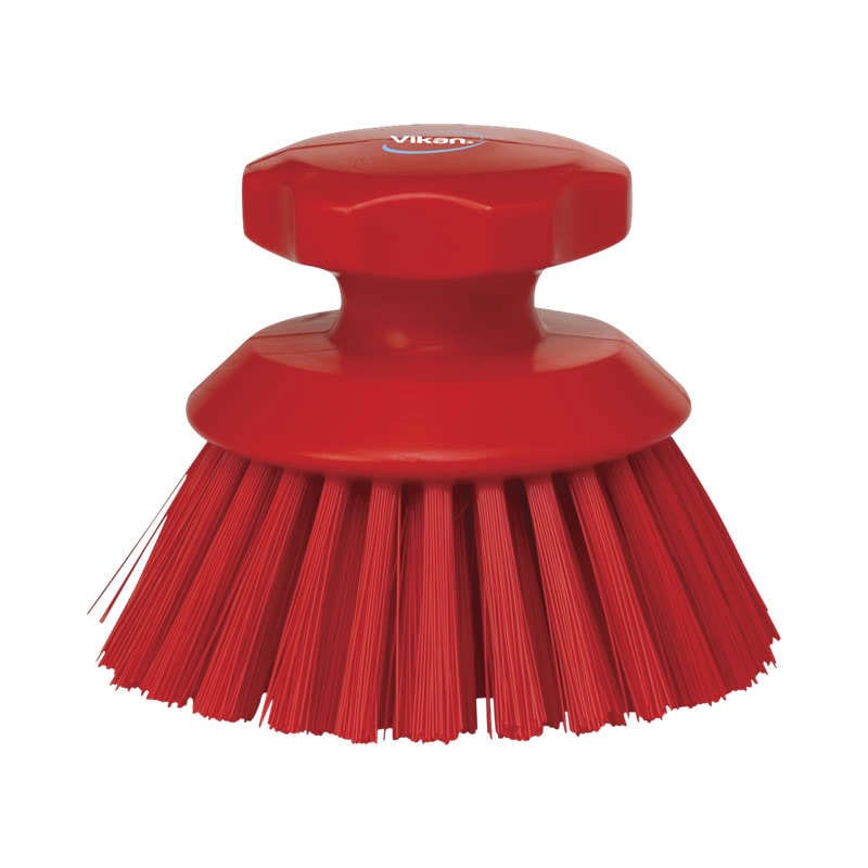 Vikan Round Scrub Brush Stiff Bristle 13cm