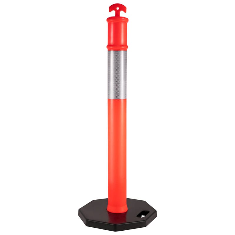 Orange Reflective Bollard with 6kg base