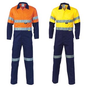 Hi-Vis Two Tone Cotton Coveralls with Day/Night Tape