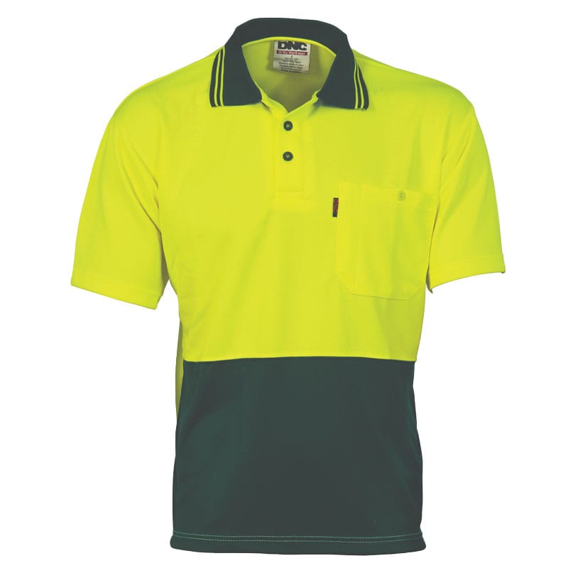 Hi-Vis Two Tone Cool Breathe Polo Short Sleeve Shirt