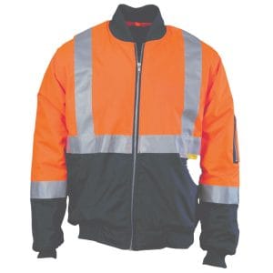 Hi-Vis Two Tone Flying Jacket with Day/Night Tape - Orange