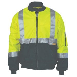 Hi-Vis Two Tone Flying Jacket with Day/Night Tape - Yellow