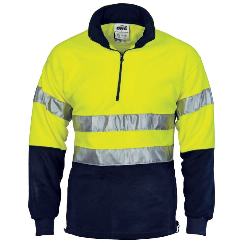Hi-Vis Two Tone 1/2 Zip Polar Fleece Sweater with Day/Night Tape