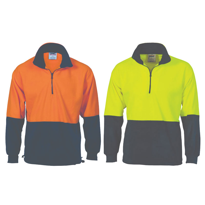 Hi-Vis Two Tone 1/2 Zip Polar Fleece Sweater