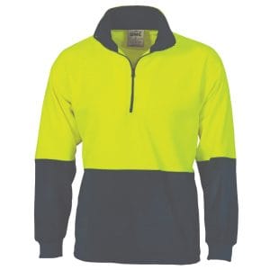 Hi-Vis Two Tone 1/2 Zip Polar Fleece - Yellow