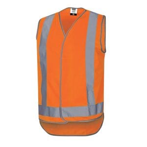 HiVis Day/Night Safety Vests with Tape - Orange