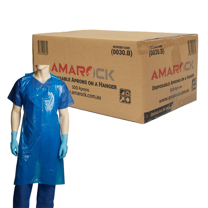 Amarock Disposable Aprons On Hanger Blue