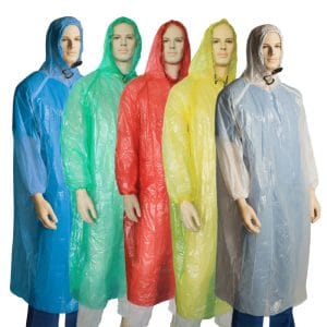 Disposable Waterproof Poncho With Hood
