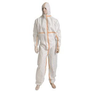 White Microporous Waterproof Coveralls Type 4/5/6