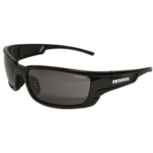 Denver Safety Glasses Smoke Lens Black Frame - Polarised