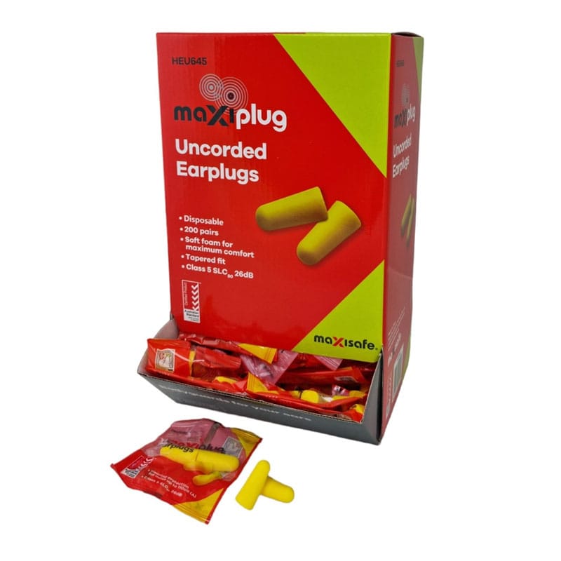 Maxisafe Uncorded Earplugs Class 5 26dB (200 Pairs)
