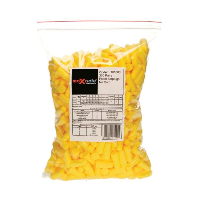 Maxisafe Uncorded Earplug Refill Class 5 26 dB (300 Pairs)