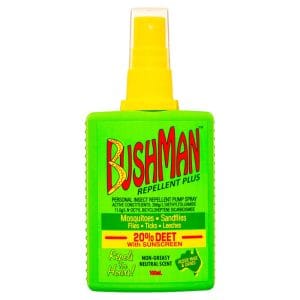 Bushman Plus Pump Pack 20% DEET With Sun Protect 100ml