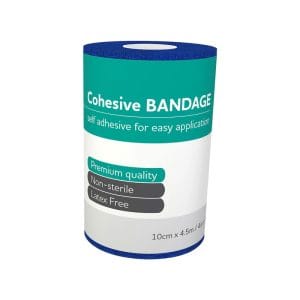 Blue Medical Tape - Cohesive Bandage 10cm x 4.5m (Each)