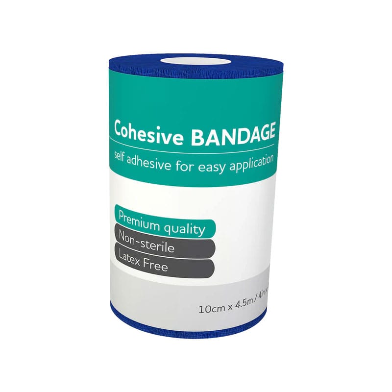 Blue Medical Tape - Cohesive Bandage 10cm x 4.5m (Each)