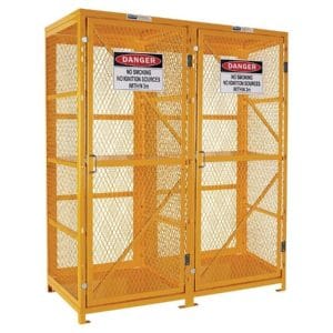 Forklift Gas Cylinder Storage Cage - 16 Bottle - Assembled