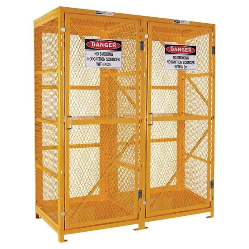 Forklift Gas Cylinder Storage Cage - 16 Bottle - Assembled