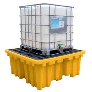 Polyethylene Single IBC Containment Bund (1600W x1600L x700H mm) 1100L Sump