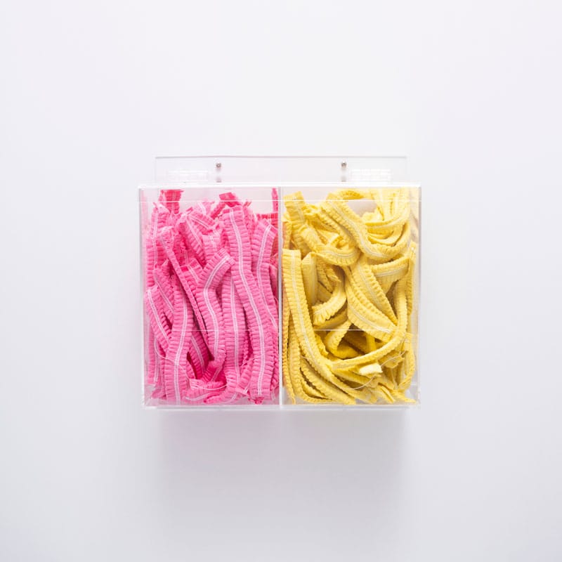 Double PPE Dispenser in Clear Perspex 300x150x250