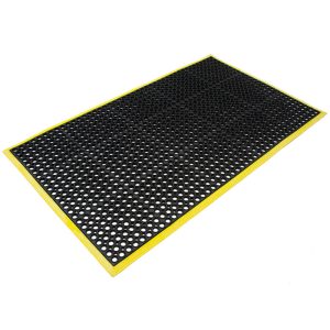 Safety Cushion Mat w Yellow Safety Border 1500x900mm