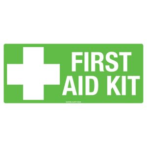 First Aid Kit Sign - Poly