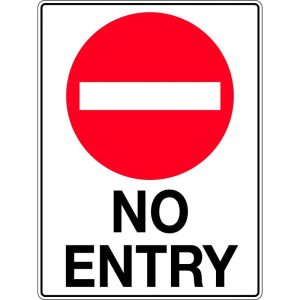 225x300mm - Poly - No Entry