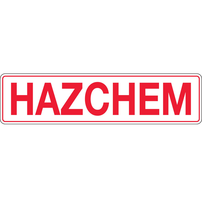 600x150mm - Poly - Hazchem