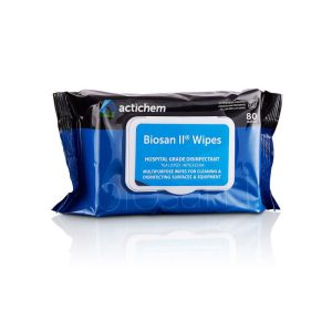 Biosan II Hospital Grade Disinfectant Surface Wipes 320x200mm Pack/80