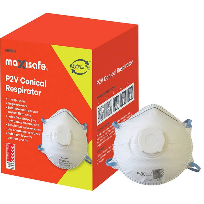 P2V Maxisafe Disposable Moulded Valved Respirator