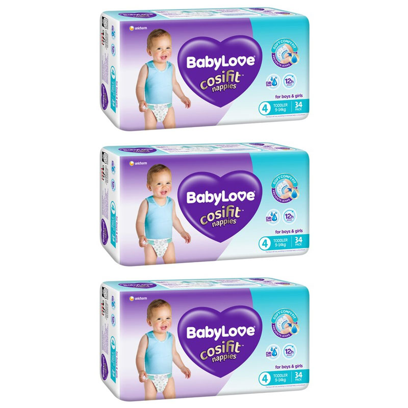 BabyLove Bulk Pack Toddler Nappies - Size 4 (9-14kg) 102