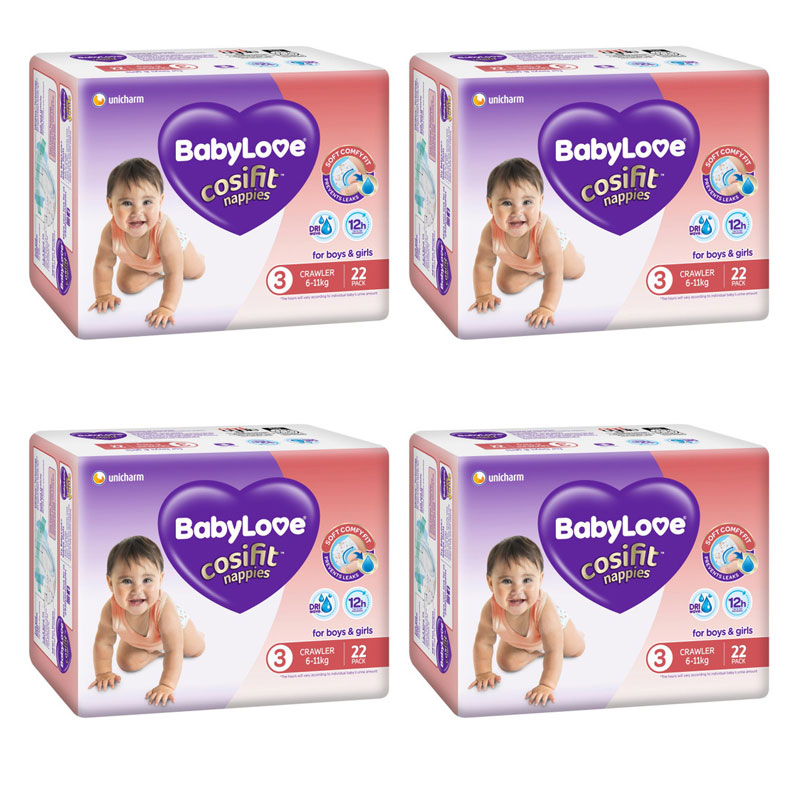 BabyLove Handy Pack Crawler Nappies - Size 3 (6-11Kg) 88