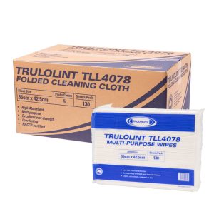 Trulolint Folded Cleaning Cloth 130 Wipes 35 x 42.5cm CTN/5