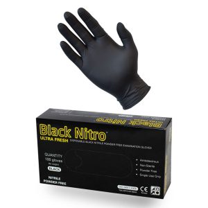 Black Nitrile Gloves Powder Free