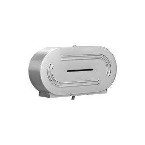 Double Jumbo Toilet Roll Dispenser Stainless Steel