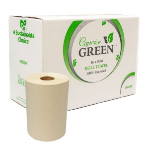 Caprice Green Recycled Roll Towel 80m CTN/16 (0080GR)