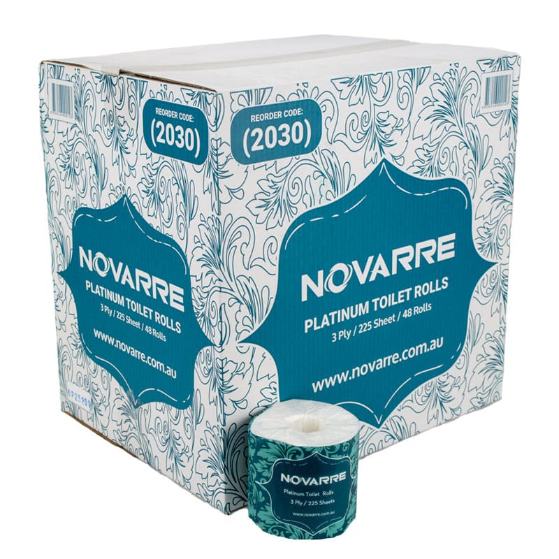 Novarre Platinum Quilted Toilet Rolls 3Ply 48 x 225 Sheets (2030)