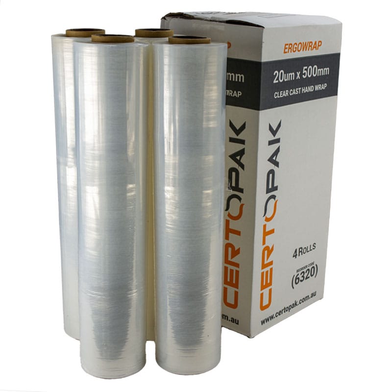 Certopak ERGOWRAP Cast Hand Pallet Wrap Clear 20um - CTN/4 (6320)