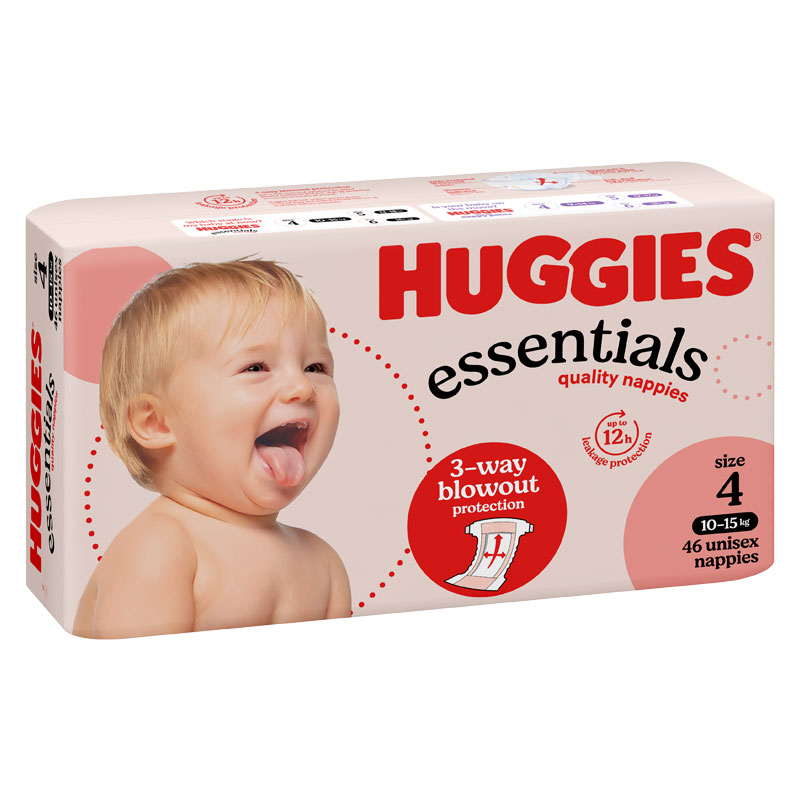 Huggies Essentials Toddler Nappies Size 4 (46x4) 184