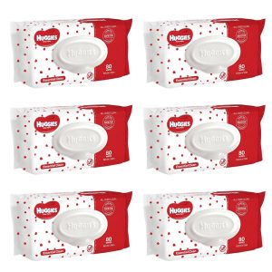 Huggies Essentials Baby Wipes 6 Packs of 80 Wipes