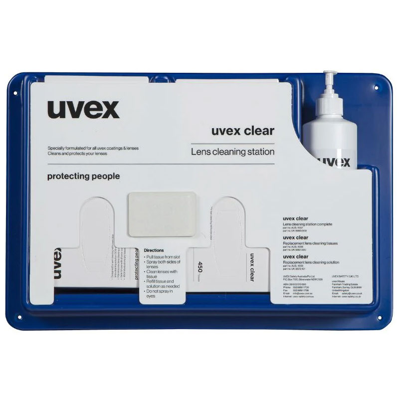 Uvex Lens Cleaning Station (Includes Tissues & Spray)