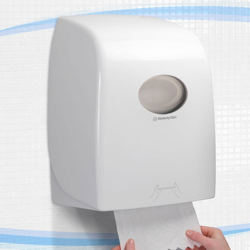 Aquarius Roll Towel Autocut Dispenser White (69590)